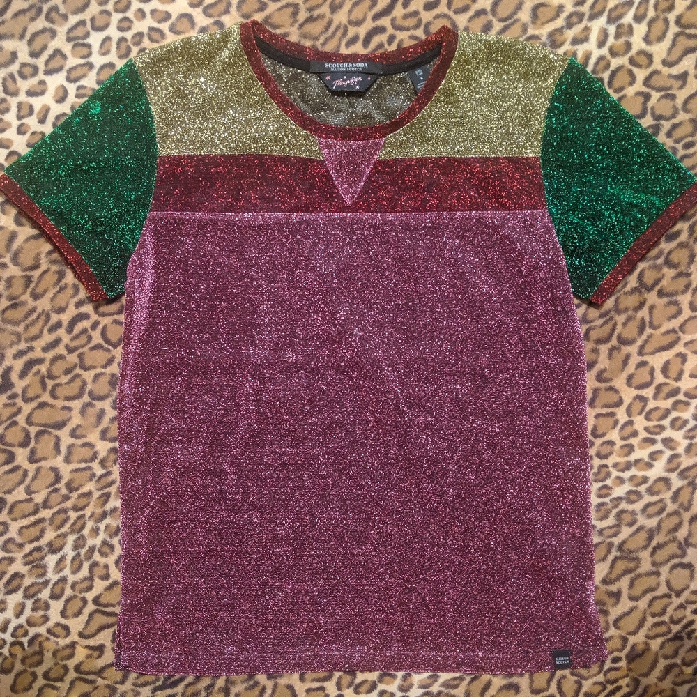 Scotch & Soda glitter lurex tee